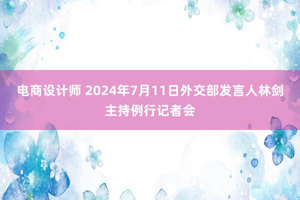 电商设计师 2024年7月11日外交部发言人林剑主持例行记者会